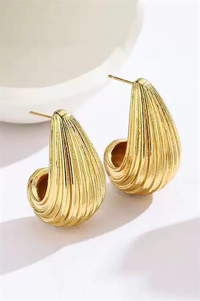 Altın Renk Çelik Küpe (Çift)