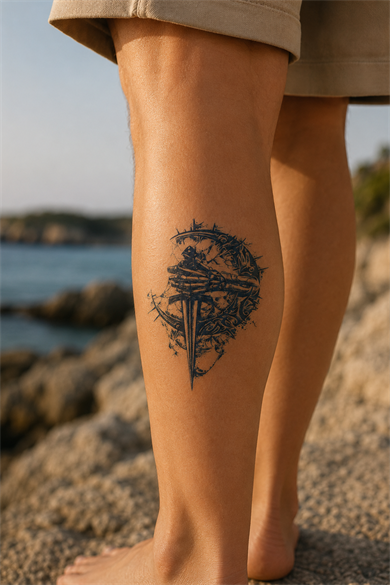 Hançer Sonradan Kararan Yarı Kalıcı Geçici Dövme Tattoo