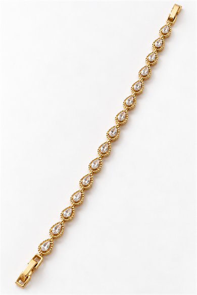 Altın Renk Taşlı Cm Bileklik