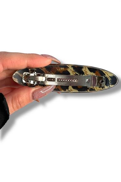 12li Karışık Renk Leopar Desenli Otomat Toka Set