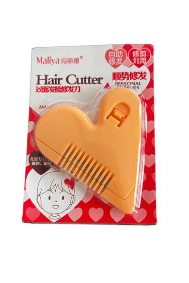 Turuncu Renk Kalp Figürlü Saç Kırık Alma Aparatı