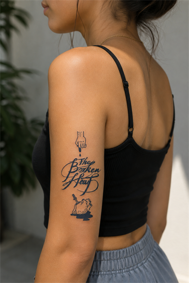 Yazılı Sonradan Kararan Yarı Kalıcı Geçici Dövme Tattoo