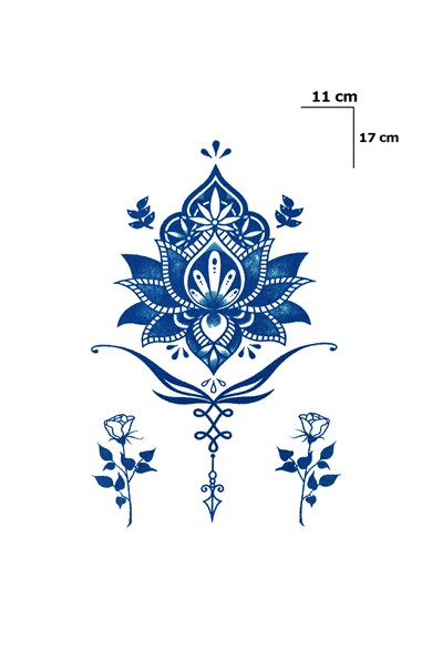 Lotus Sonradan Kararan Yarı Kalıcı Geçici Dövme Tattoo