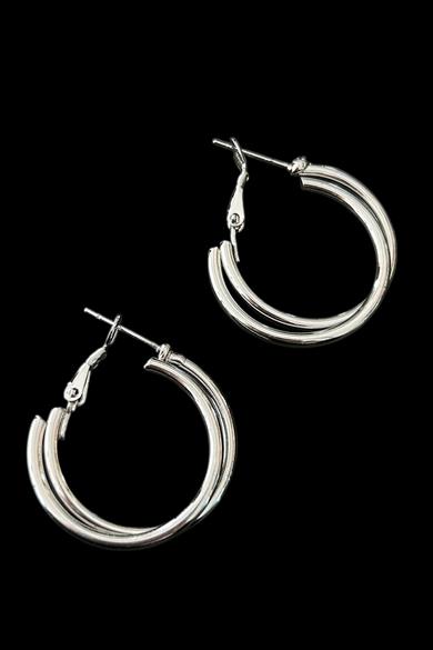 Gümüş Renk 20MM Halka Küpe (Çift)