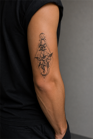 Çiçek Dövme Geçici Tattoo