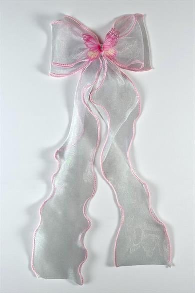 Pembe Renk Kelebek Figürlü Otomat Toka