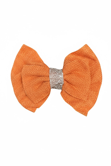 Turuncu Renk Kurdele Figürlü Taş Detaylı Otomat Toka