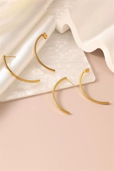 Altın Renk Çelik Küpe (Çift)