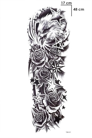  Kartal Yıldız Kol Geçici Dövme Tattoo
