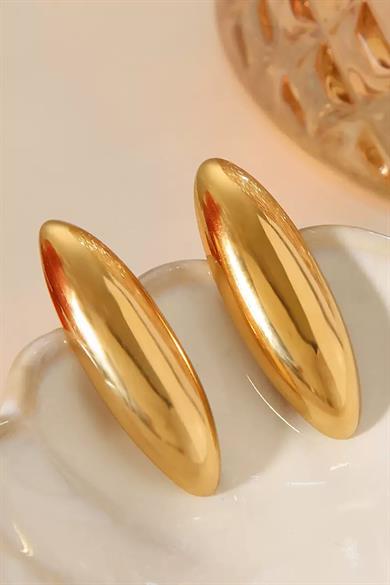 Altın Renk Çelik Küpe (Çift)