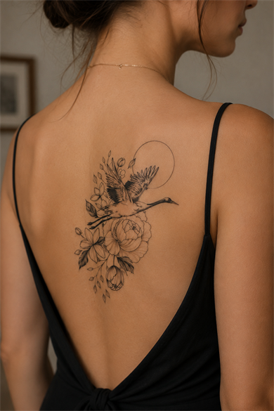 Leylek Geçici Dövme Tattoo