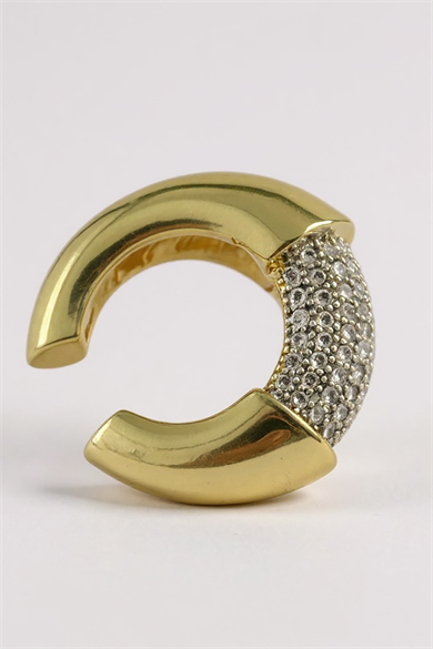 Altın Renk Taş Detaylı Ear Cuff (Tek)