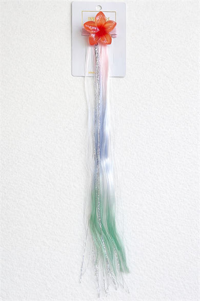 Karışık Renk Lotus Figürlü Saç Detaylı Çocuk Yan Toka