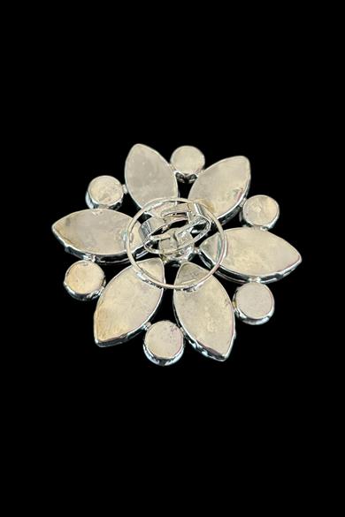 Gümüş Renk Taş Detaylı Tasarım Ayarlanabilir Yüzük