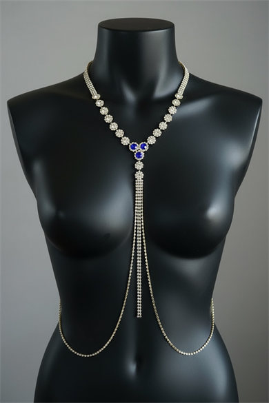 Altın Renk Taş Detaylı Vücut Aksesuarı