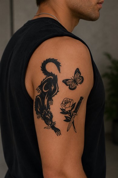Yırtıcı Geçici Dövme Tattoo