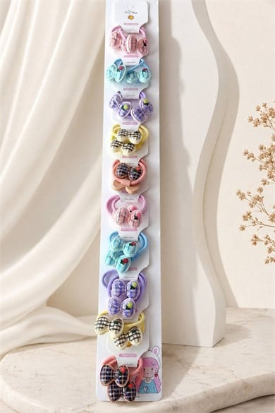 20li Karışık Renk Lastik Toka Set