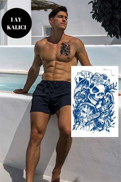 Kurukafa Sonradan Kararan Yarı Kalıcı Geçici Dövme Tattoo