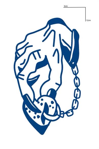 El Ve Kilit Figürlü 12 Saat Sonra Kararan Geçici Dövme Tattoo