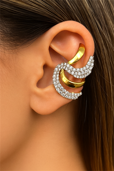 Altın Ve Gümüş Renk Kulak Aksesuarı (Tek)