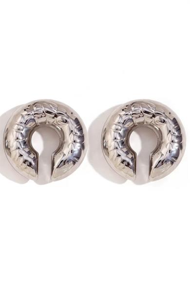 Gümüş Renk Çelik Ear Cuff (Çift)