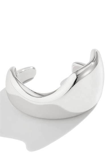 Gümüş Renk Plaka Kelepçe Bileklik