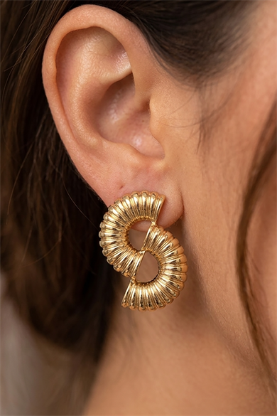 Altın Renk Çelik Küpe (Çift)