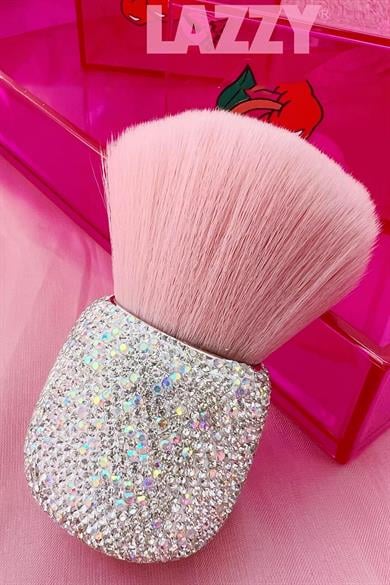 Beyaz Renk Taş Detaylı Allık Fırçası