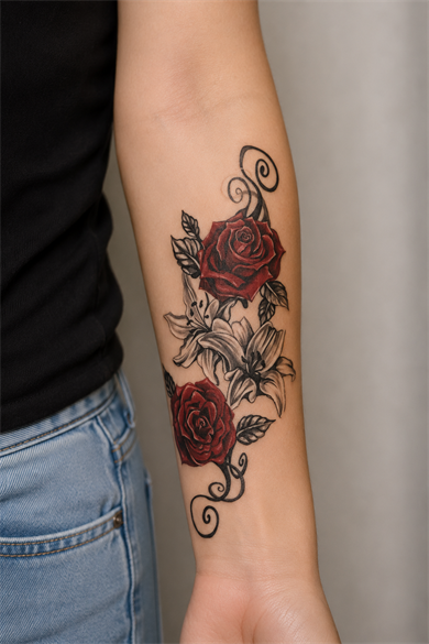Çiçek Geçici Dövme Tattoo