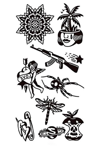 Karışık Dövme Geçici Tattoo