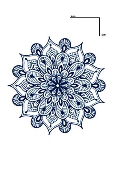 Mandala Figürlü 12 Saat Sonra Kararan Geçici Dövme Tattoo