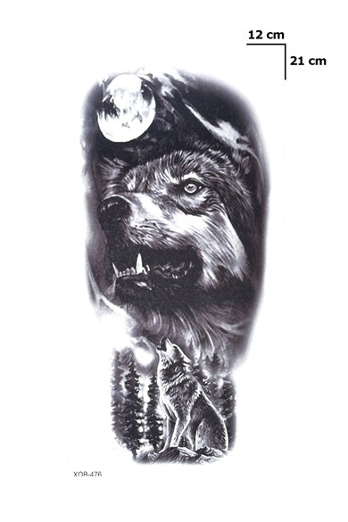 Dolunay ve Kurt Geçici Dövme Tattoo