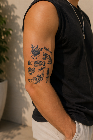 Çoklu Sonradan Kararan Yarı Kalıcı Geçici Dövme Tattoo
