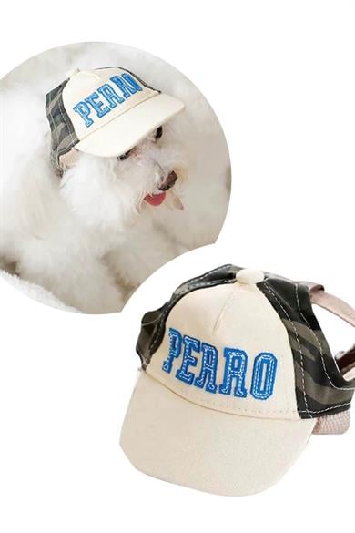 Karışık Renk Perro Yazılı Kamuflaj Desenli L Beden Köpek Şapkası 