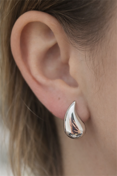 Gümüş Renk Çelik Küpe (Çift)