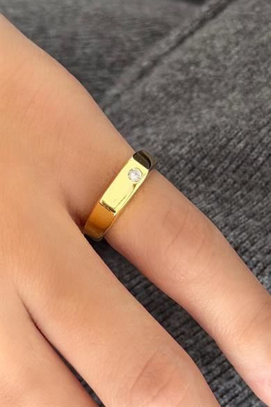 Altın Renk Serçe Parmak Yüzük (Ayarlanabilir)