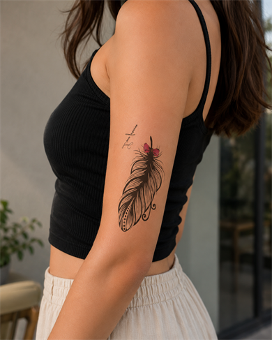 Kuş Tüyü Mini Geçici Dövme Tattoo