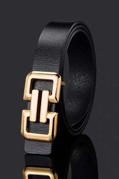 Altın Renk Kadın Deri Kemer