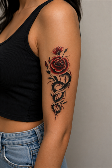 Çiçek Dövme Geçici Dövme Tattoo