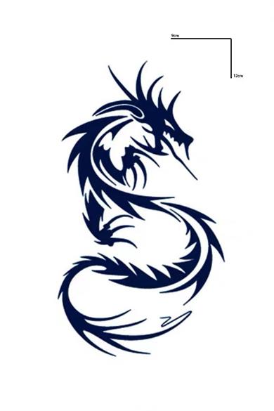 Ejderha Figürlü 12 Saat Sonra Kararan Geçici Dövme Tattoo