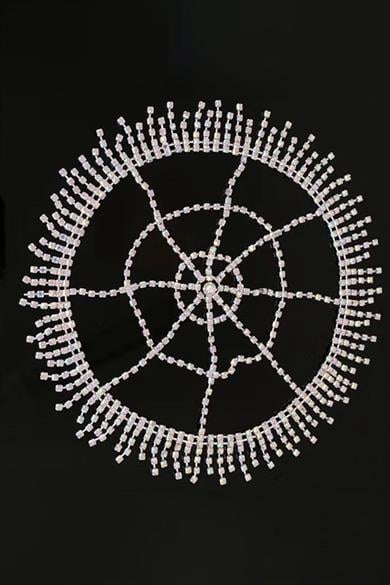 Gümüş Renk Hologram Taş Detaylı Saç Aksesuarı/Kına Aksesuarı