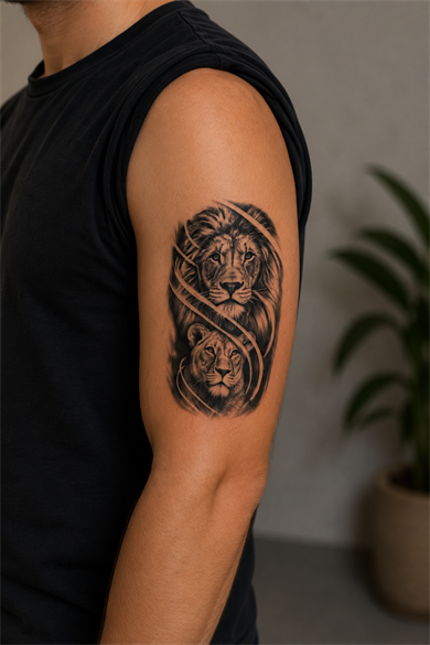 Aslan Dövme Geçici Tattoo