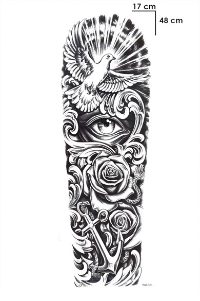 Kuş Ve Göz Geçici Dövme Tattoo