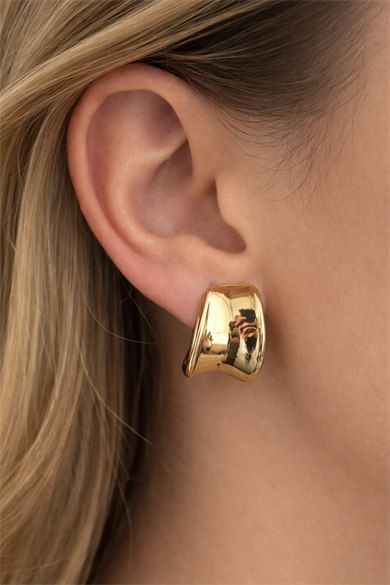 Altın Renk Çelik Küpe (Çift)