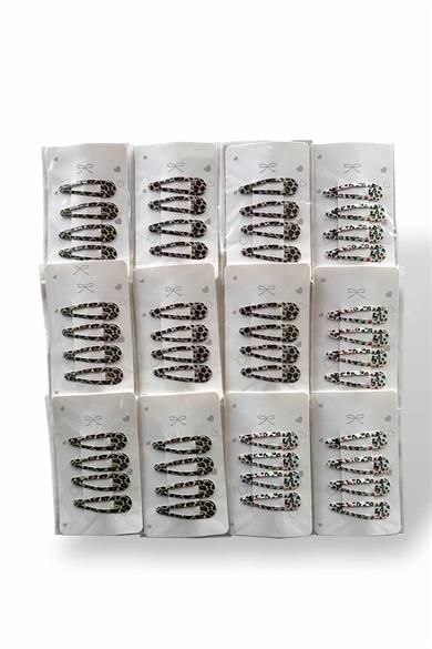 12li Karışık Renk Yan Toka Set 