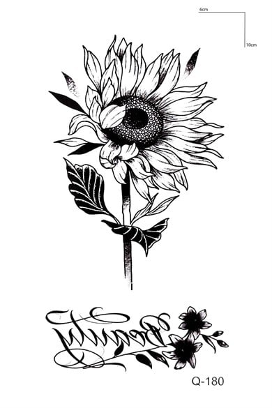 Çiçek Dövme Mini Geçici Dövme Tattoo