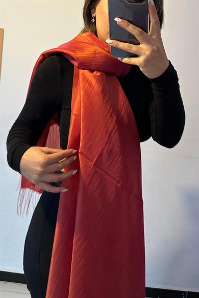 Turuncu Renk Tafta Şal