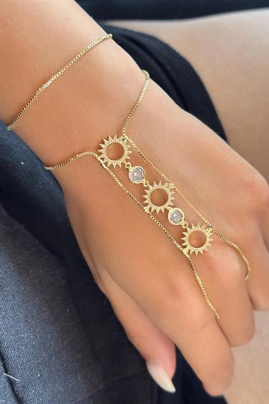 Altın Renk Taş Detaylı Şahmeran