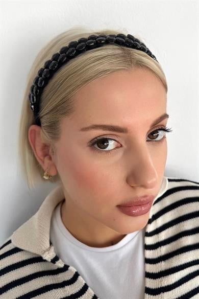 Siyah Renk Taş Detaylı Taç