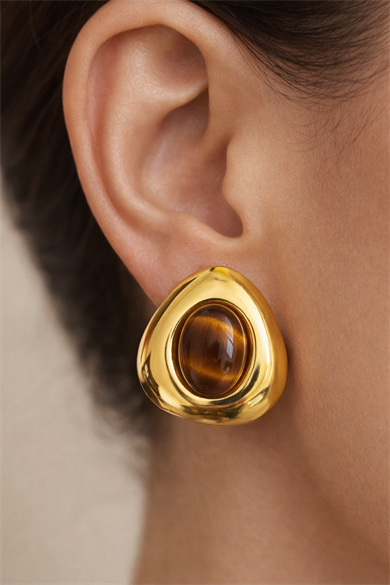 Altın Renk Metal Küpe (Çift)